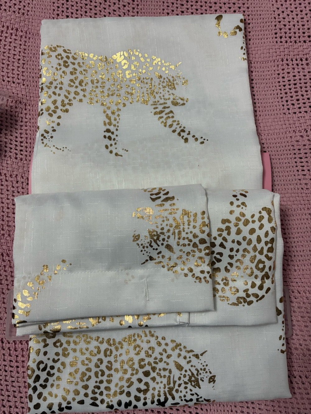 Metallic Gold in the wild shower curtain & bath set - Picture 12 of 16
